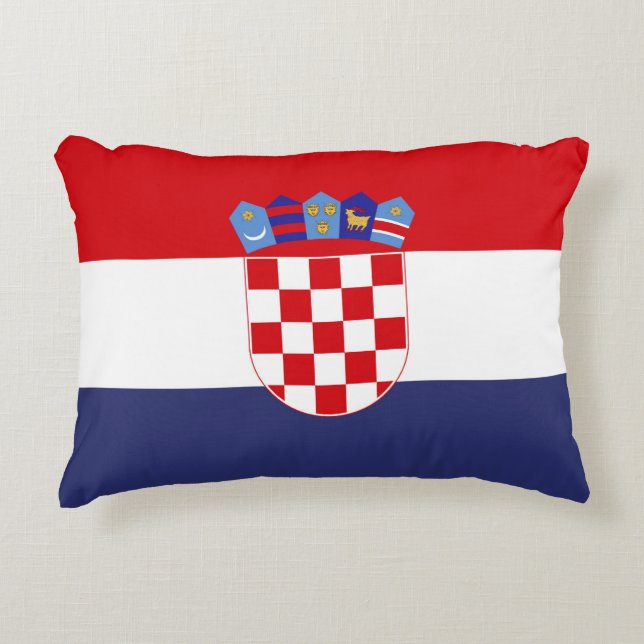 Almofada Decorativa Bandeira da Croácia (Frente)
