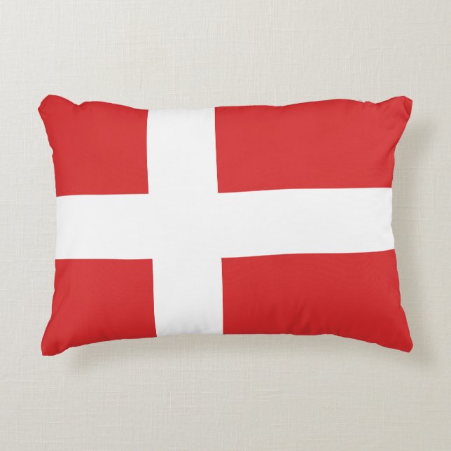 Almofada Decorativa Bandeira da Dinamarca (Frente)