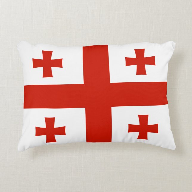 Almofada Decorativa Bandeira da Geórgia (Frente)