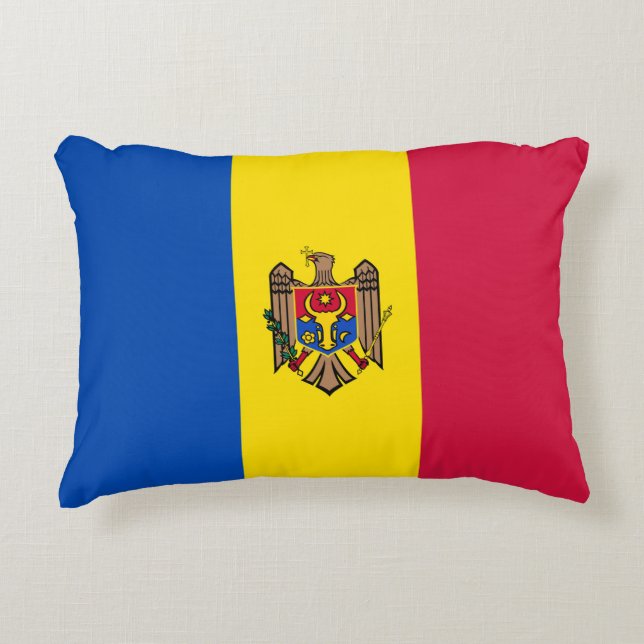 Almofada Decorativa Bandeira da Moldávia (Frente)