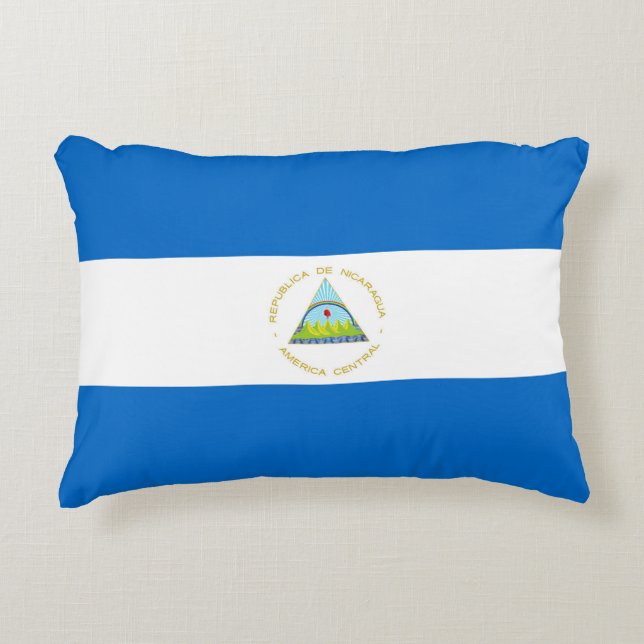 Almofada Decorativa Bandeira da Nicarágua (Frente)