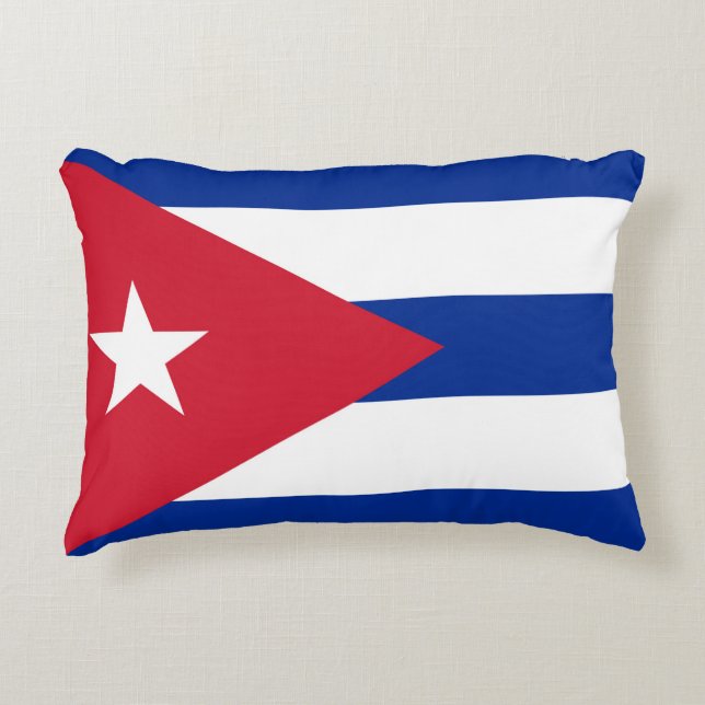 Almofada Decorativa Bandeira de Cuba (Frente)