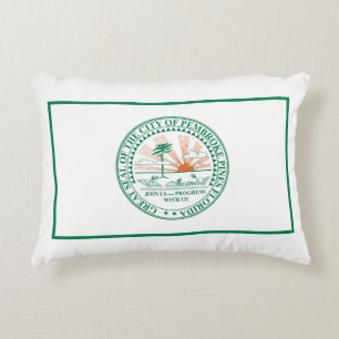 Almofada Decorativa Bandeira de Fort Pembroke Pines, Flórida