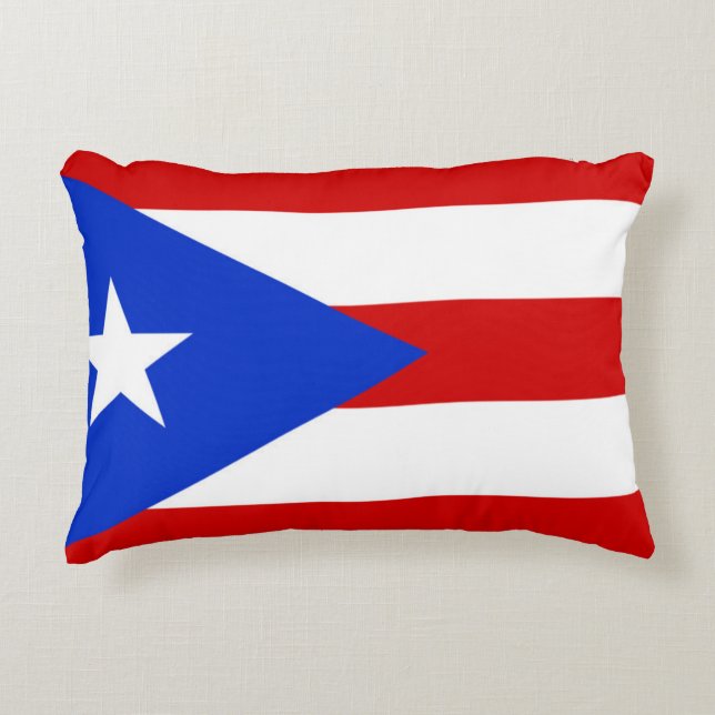 Almofada Decorativa Bandeira de Porto Rico (Frente)