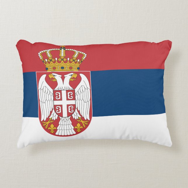 Almofada Decorativa Bandeira de Serbia (Frente)
