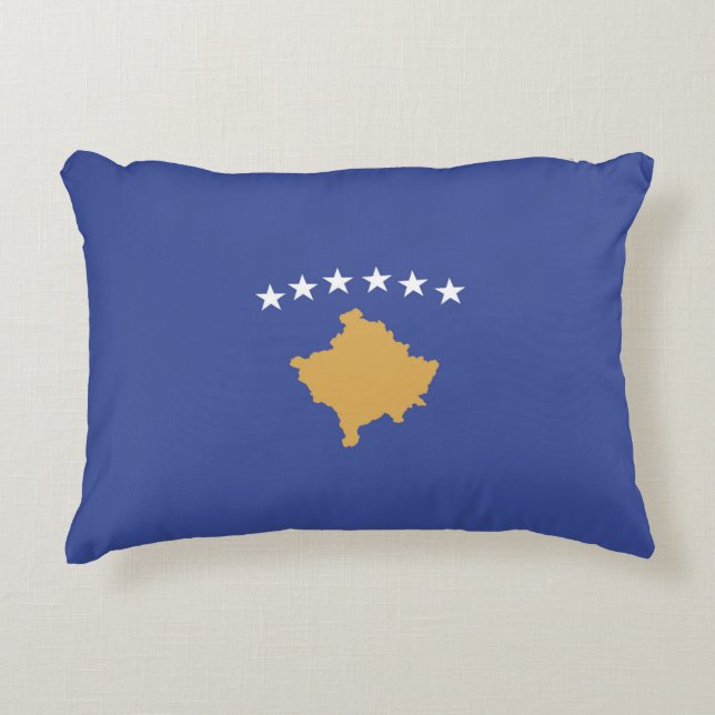 Almofada Decorativa Bandeira do Kosovo (Frente)