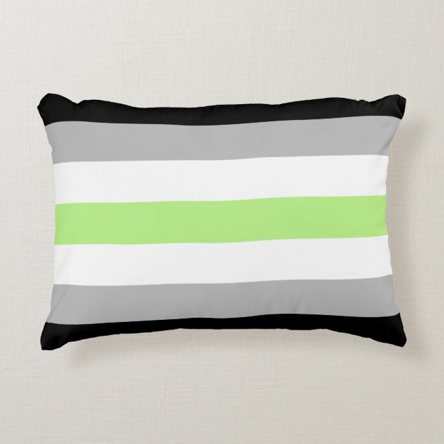 Almofada Decorativa Bandeira do Orgulho Agênero (Frente)