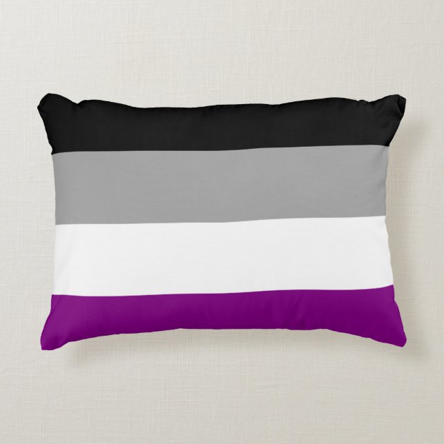 Almofada Decorativa Bandeira do Orgulho Assexual (Frente)