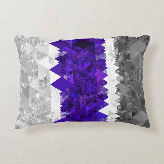 Almofada Decorativa Bandeira do Orgulho Boho Geométrico Mod Retro Grey (Frente)