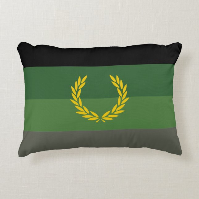 Almofada Decorativa Bandeira do Orgulho do Uniforme Militar (Frente)