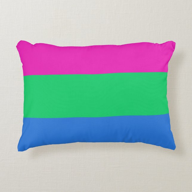 Almofada Decorativa Bandeira do Orgulho Polissexual (Frente)