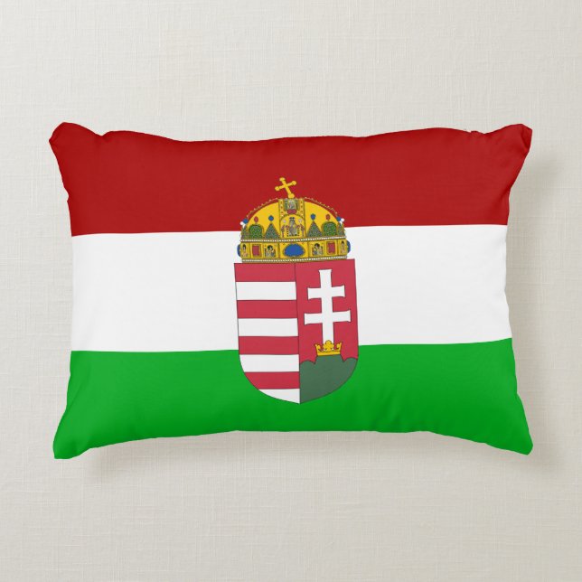 Almofada Decorativa Bandeira húngara (Frente)