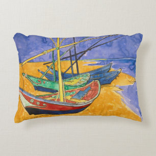 Almofada Decorativa Barcos de Pesca na Praia