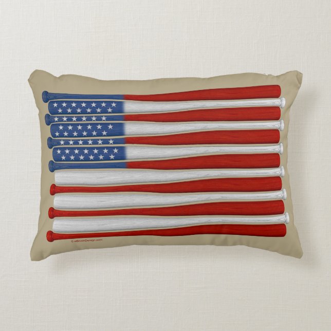 Almofada Decorativa Baseball America (EUA) (Frente)