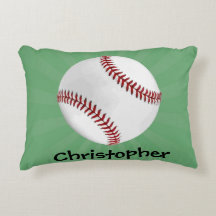 Baseball personalizado em crianças verdes