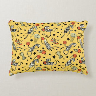 Almofada Decorativa Basketball game seamless pattern with doodle cute