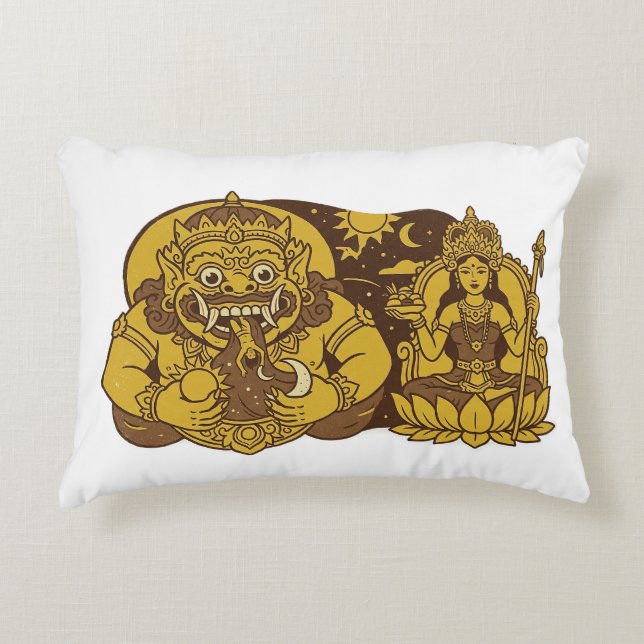 Almofada Decorativa Batara Kala & Dewi Sri (Frente)