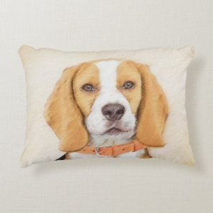 Almofada Decorativa Beagle Hound Dog Painting Original Animal Art