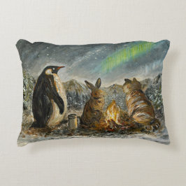 Almofada Decorativa Beam Lingering Whimsical Aurora Animals Painting