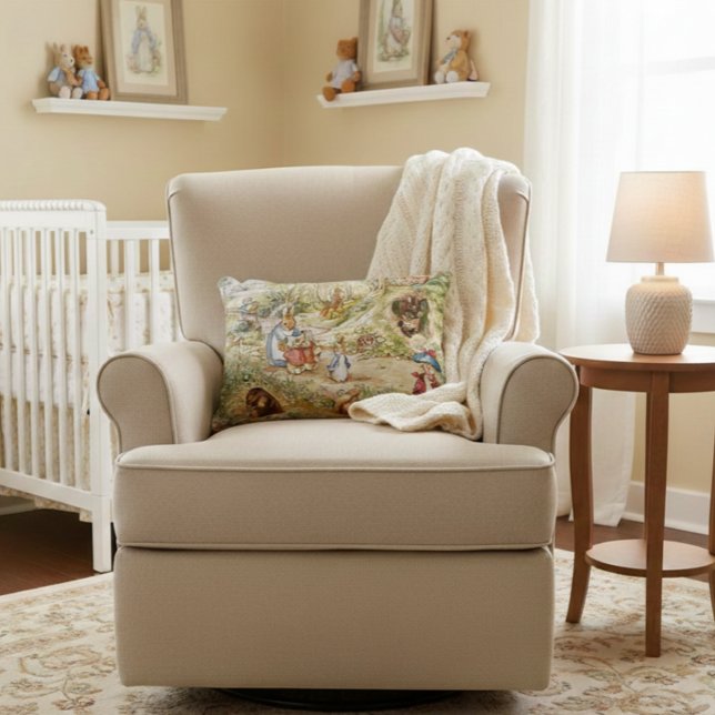 Almofada Decorativa Beatrix Potter Cute Peter e Amigos (Criador carregado)