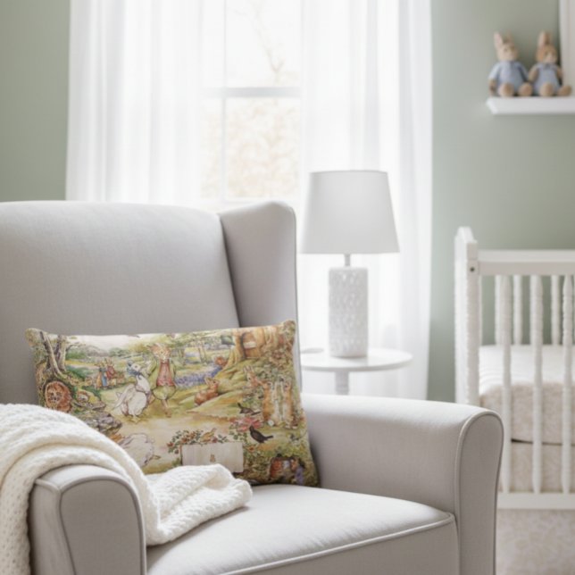 Almofada Decorativa Beatrix Potter Cute Peter e Amigos (Criador carregado)