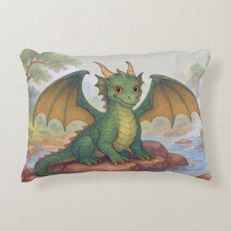 Almofada Decorativa Beautiful green dragon