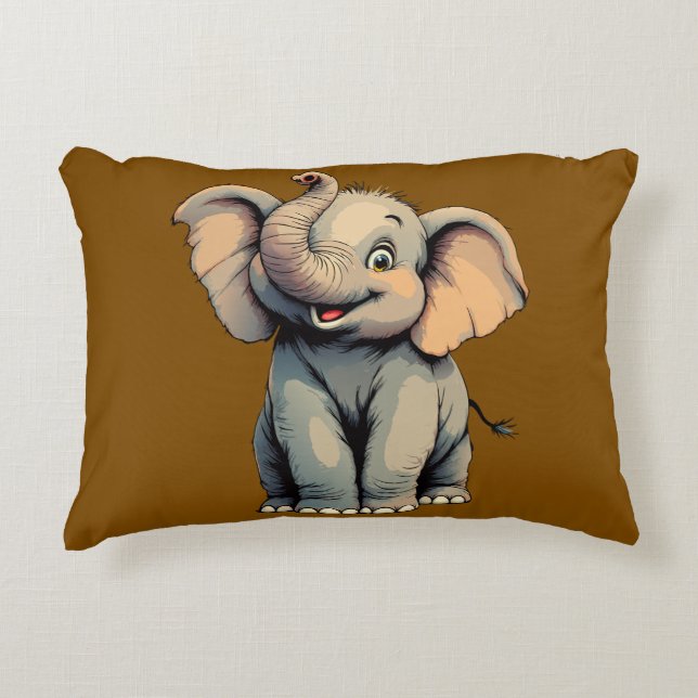 Almofada Decorativa Bebê Elefante Adorável (Frente)