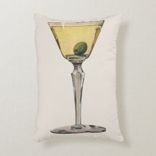 Almofada Decorativa Bebidas de Drinks Vintage, Coquetel de Azeitona Ma