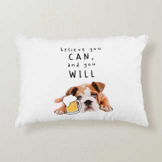 Almofada Decorativa Beer Dog Bulldog - Acredite que pode, e vai