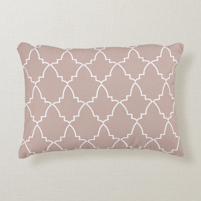 Almofada Decorativa Beige Marroquino Lattice Pattern (Frente)