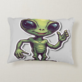 Almofada Decorativa Bela Alienígena Engraçada - Whimsical e Reprodutor