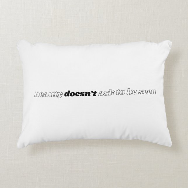 Almofada Decorativa Beleza não Travesseiro (Frente)