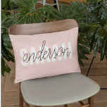 Almofada Decorativa Beleza Rosa Moderna Pastel Personalizada Seu Nome<br><div class="desc">Beleza Rosa Moderna Pastel Personalizada Seu Nome</div>