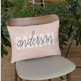Almofada Decorativa Beleza Rosa Moderna Pastel Personalizada Seu Nome