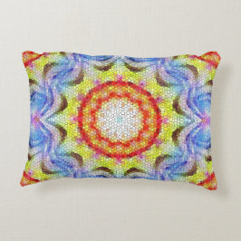 Almofada Decorativa Belo Brilho Azulejo Mosaico Flor Sol