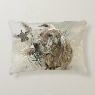 Almofada Decorativa Belo setter com faisões, arte