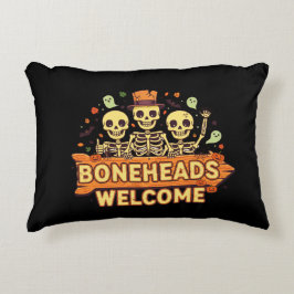 Almofada Decorativa Bem-vindos Cabeças de Osso