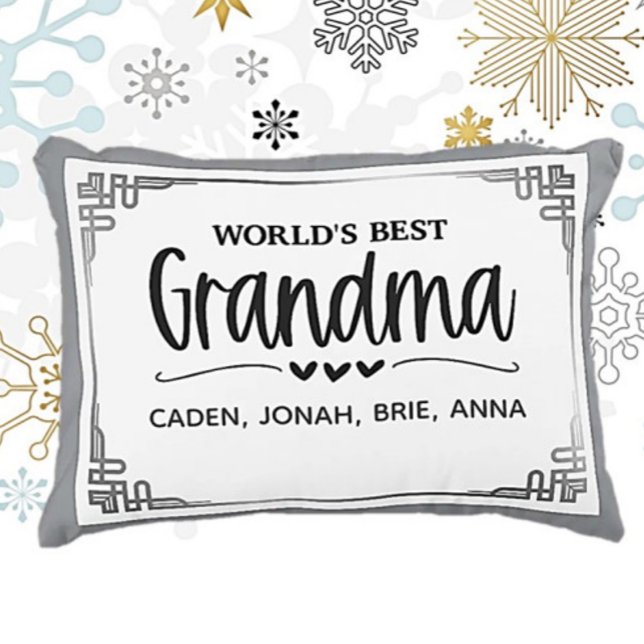 Almofada Decorativa Best Grandma Gift! Personalized  (Criador carregado)