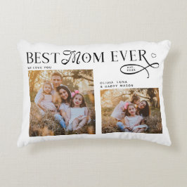 Almofada Decorativa Best Mom Ever Photos Heart Mothers Day Gifts