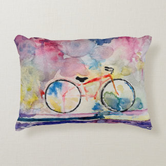 Almofada Decorativa Bicicleta aquarela