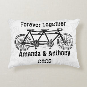 Almofada Decorativa Bicicleta em tandem, para sempre junto, AMOR e