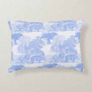 Almofada Decorativa Bicicletas Azuis Chinoiserie Baby Nursery