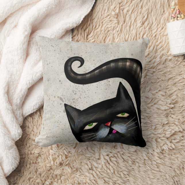 ALMOFADA DECORATIVA BLACK CAT ART COOL (Cobertor)