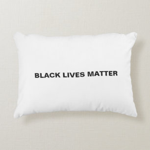 Almofada Decorativa Black Lives Importam texto branco e preto minimali