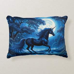 Almofada Decorativa Black Unicorn Fantasy Full Moon