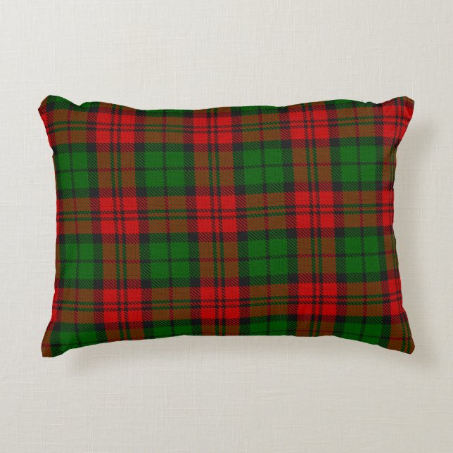 Almofada Decorativa Blackwatch Campbell Tartan Red Green Xadrez (Frente)