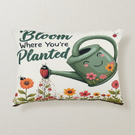 Almofada Decorativa Bloom Onde Você Está Plantado - Inspiracional