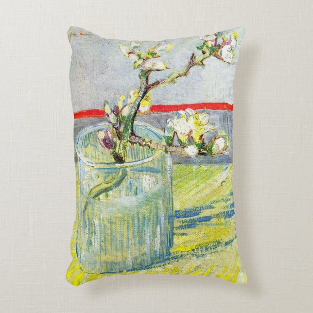 Almofada Decorativa Blossoming Almond Branch por Vincent van Gogh (Frente(Vertical))