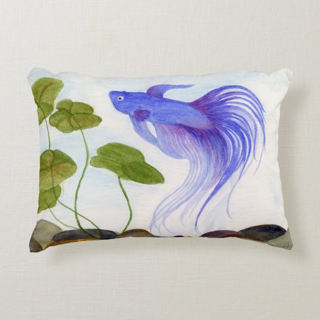 Almofada Decorativa Blue Betta Fish (Frente)