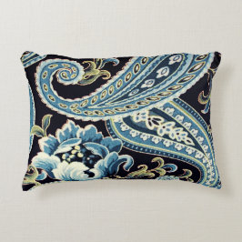 Almofada Decorativa Blue Brown Vintage Paisley